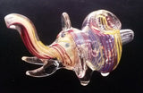 Hand-Blown Glass Elephant Pipe