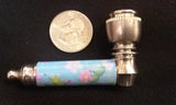 Blue Flower Print Metal Pipe