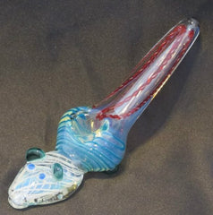 6" Hand Blown, Thick, Glass, Rat / Mouse, Animal Pipe
