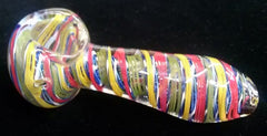 Large, Thick, Heavy, Striped Glass Pipe