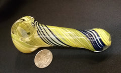 Striped Color-Changing Glass Pipe